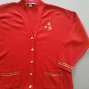 VTG metallic embroidered cardigan